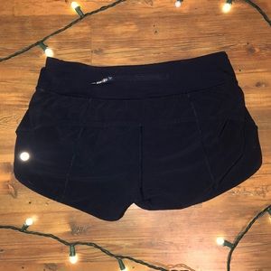 Navy Lululemon Speed Up Shorts